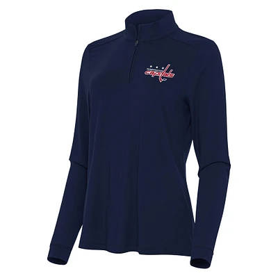 Women's Antigua Navy Washington Capitals Intent Quarter-Zip Top
