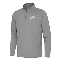 Men's Antigua  Black Tampa Bay Lightning Twine Quarter-Zip Top