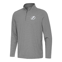 Men's Antigua  Black Tampa Bay Lightning Twine Quarter-Zip Top