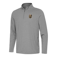 Men's Antigua  Black Vegas Golden Knights Twine Quarter-Zip Top