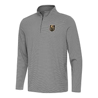 Men's Antigua  Black Vegas Golden Knights Twine Quarter-Zip Top