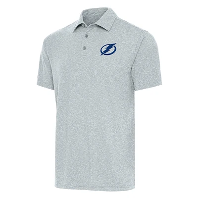 Men's Antigua Heather Tampa Bay Lightning Big & Tall Par 3 Polo
