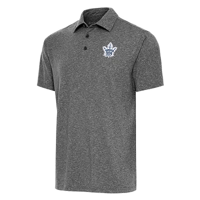 Men's Antigua  Heather Black Toronto Maple Leafs Big & Tall Par 3 Polo