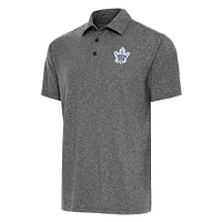 Men's Antigua  Heather Black Toronto Maple Leafs Big & Tall Par 3 Polo