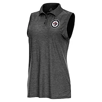 Women's Antigua Heather Winnipeg Jets Recap Sleeveless Polo