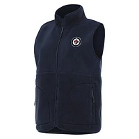 Women's Antigua  Navy Winnipeg Jets Nostalgic Full-Zip Vest
