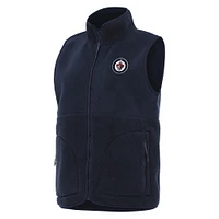 Women's Antigua  Navy Winnipeg Jets Nostalgic Full-Zip Vest
