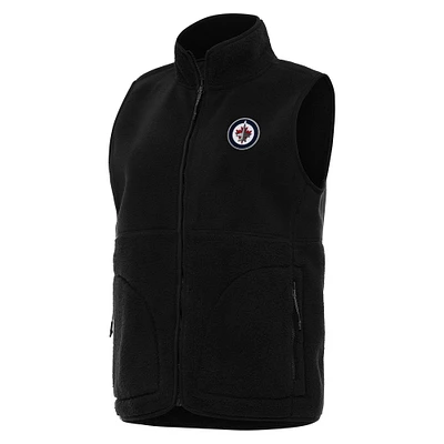 Women's Antigua Winnipeg Jets Nostalgic Full-Zip Vest