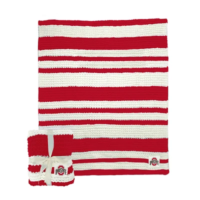 Ohio State Buckeyes 50" x 60" Cable-Knit Throw Blanket