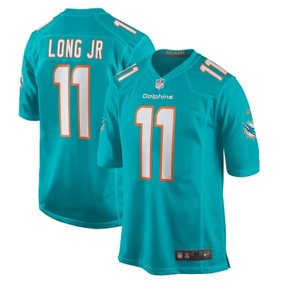 Men's Nike David Long Jr.  Aqua Miami Dolphins Game Jersey