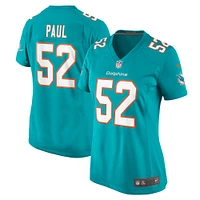 Women's Nike Patrick Paul  Aqua Miami Dolphins Game Jersey