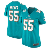 Women's Nike Aaron Brewer  Aqua Miami Dolphins Game Jersey