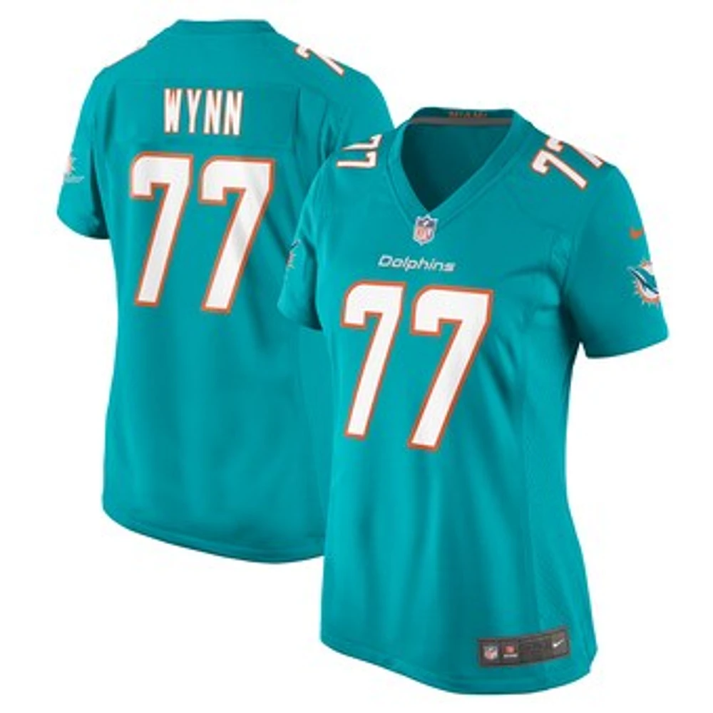 Women's Nike Isaiah Wynn  Aqua Miami Dolphins Game Jersey