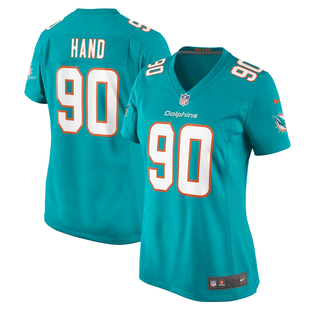 Women's Nike Da'Shawn Hand  Aqua Miami Dolphins Game Jersey