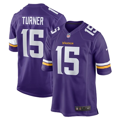 Men's Nike Dallas Turner  Purple Minnesota Vikings Game Jersey