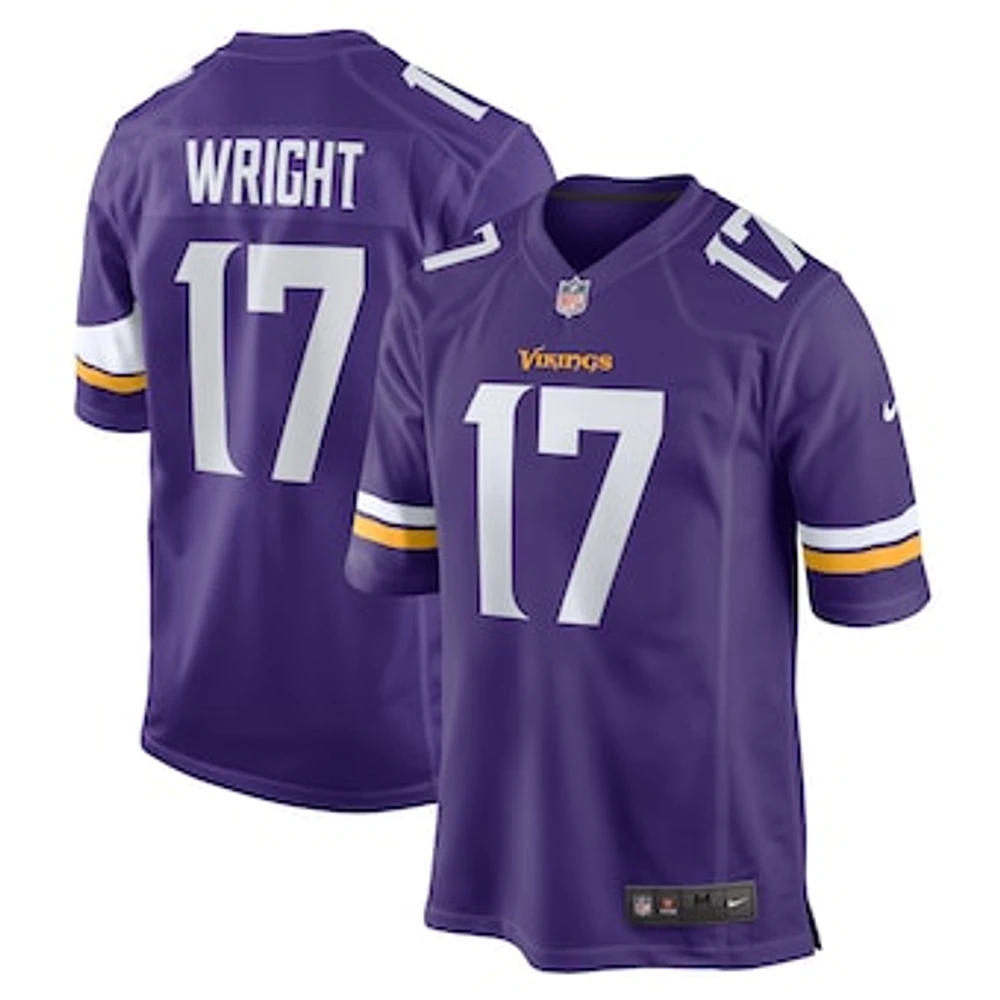 Men's Nike Ryan Wright  Purple Minnesota Vikings Game Jersey