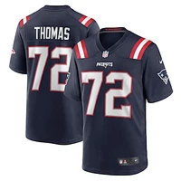 Men's Nike Zach Thomas  Navy New England Patriots Game Jersey