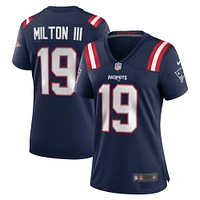 Women's Nike Joe Milton III  Navy New England Patriots Game Jersey