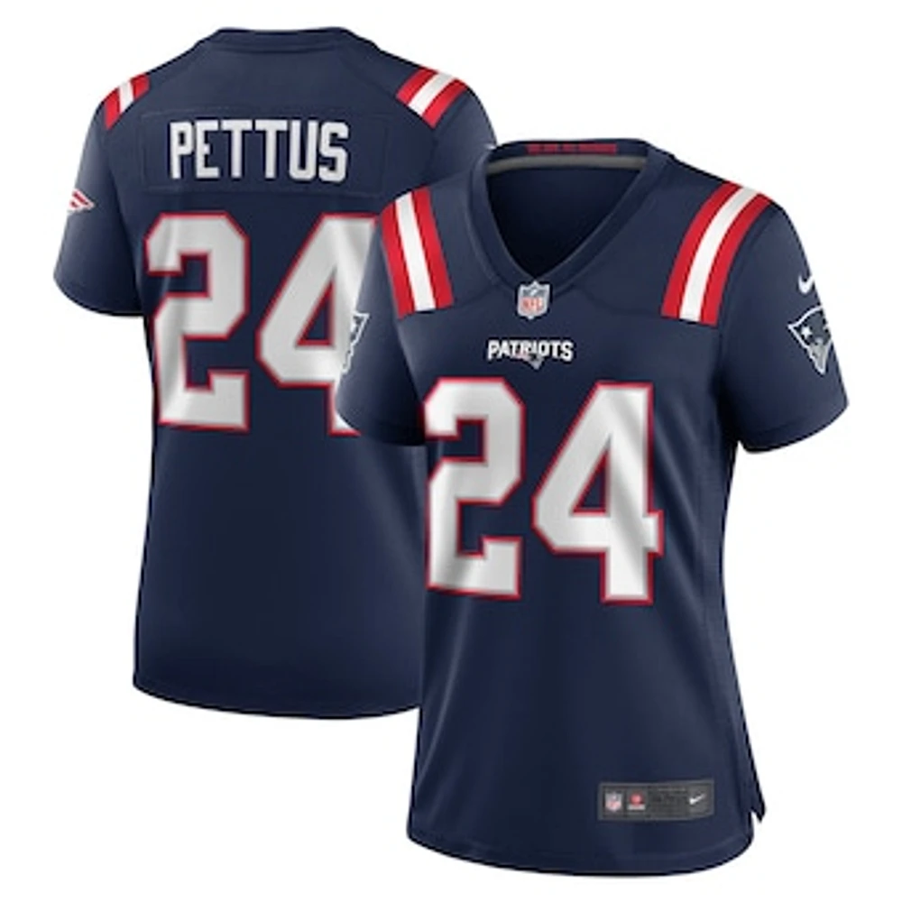 Women's Nike Dell Pettus  Navy New England Patriots Game Jersey