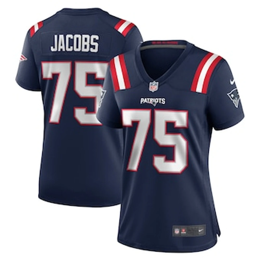 Women's Nike Demontrey Jacobs  Navy New England Patriots Game Jersey