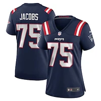 Women's Nike Demontrey Jacobs  Navy New England Patriots Game Jersey