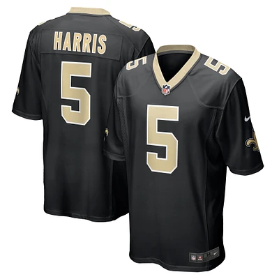 Men's Nike Will Harris  Black New Orleans Saints  Game Jersey