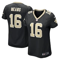 Women's Nike Bub Means  Black New Orleans Saints Game Jersey