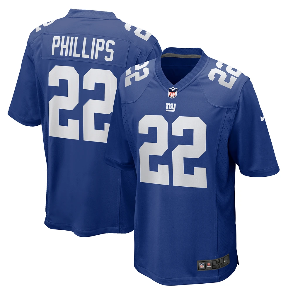 Men's Nike Dru Phillips  Royal New York Giants Team Game Jersey