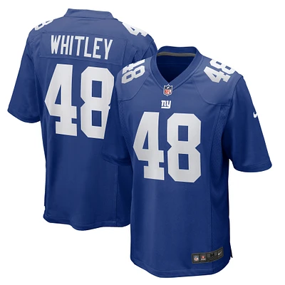 Men's Nike Benton Whitley  Royal New York Giants Team Game Jersey