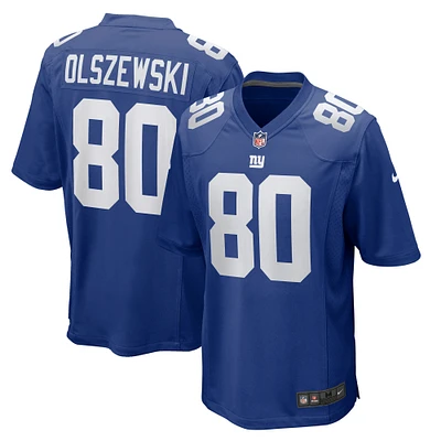 Men's Nike Gunner Olszewski  Royal New York Giants Team Game Jersey