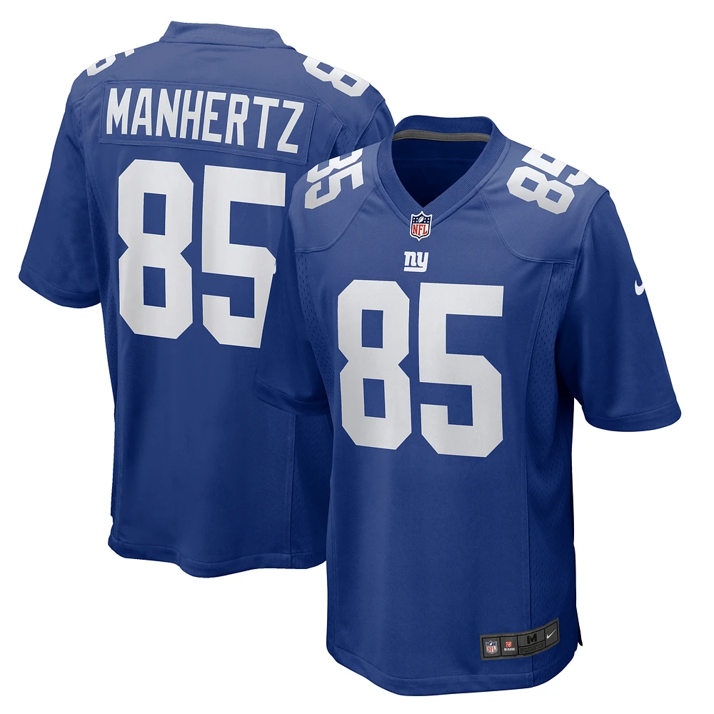 Men's Nike Chris Manhertz  Royal New York Giants Team Game Jersey