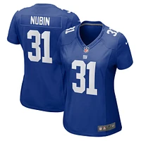 Women's Nike Tyler Nubin  Royal New York Giants Game Jersey