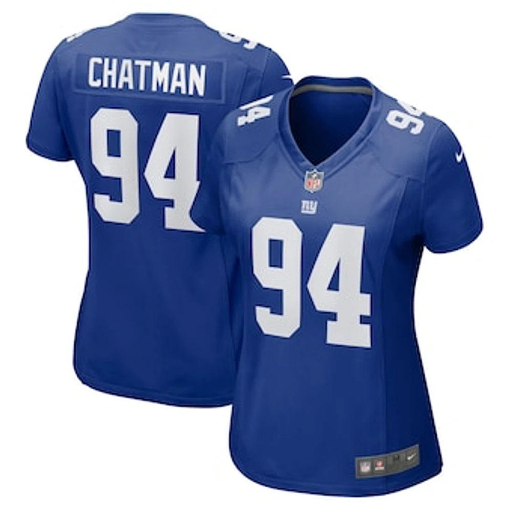 Women's Nike Elijah Chatman  Royal New York Giants Game Jersey