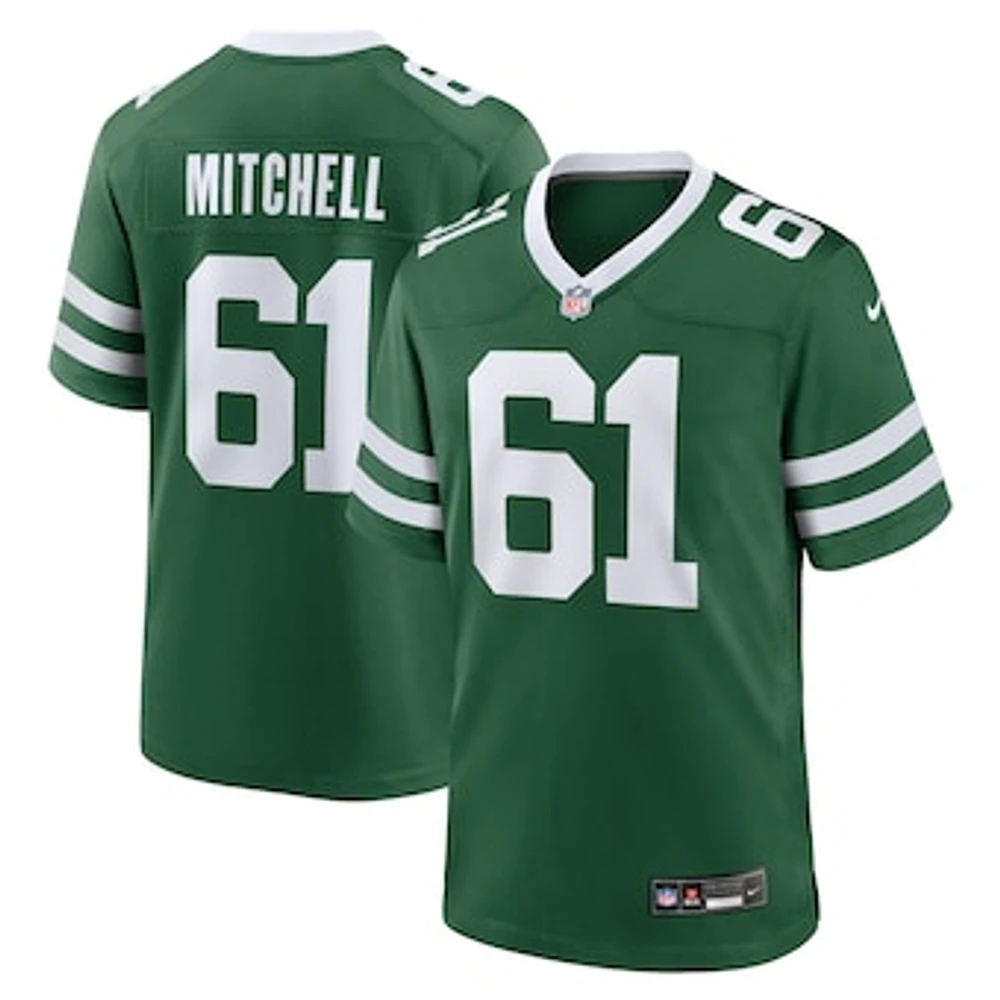 Men's Nike Max Mitchell Legacy Green New York Jets Team Game Jersey