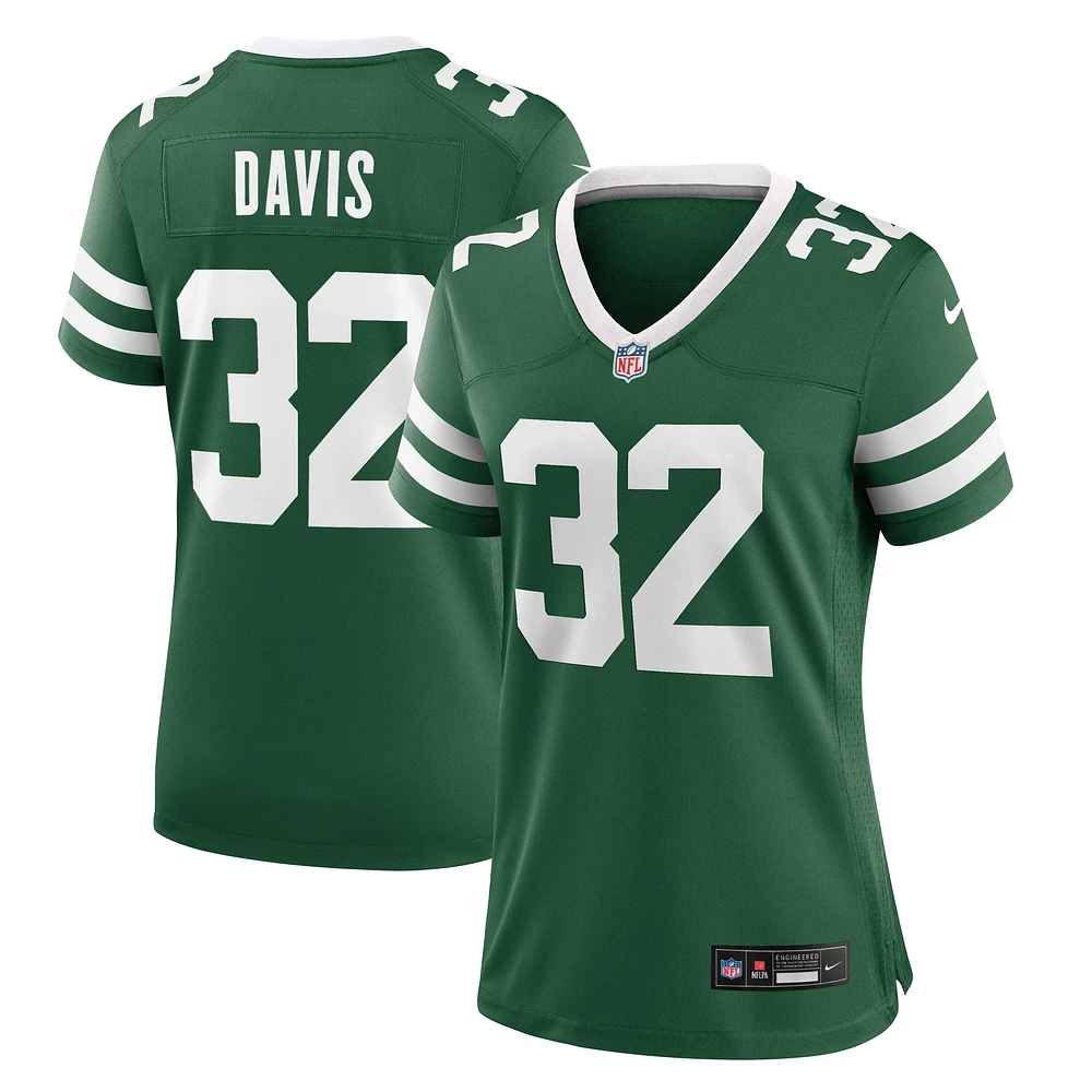 Women's Nike Isaiah Davis Legacy Green New York Jets Team Game Jersey