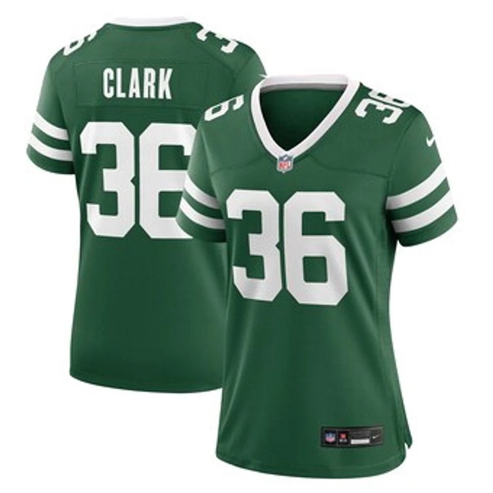 Women's Nike Chuck Clark Legacy Green New York Jets Team Game Jersey