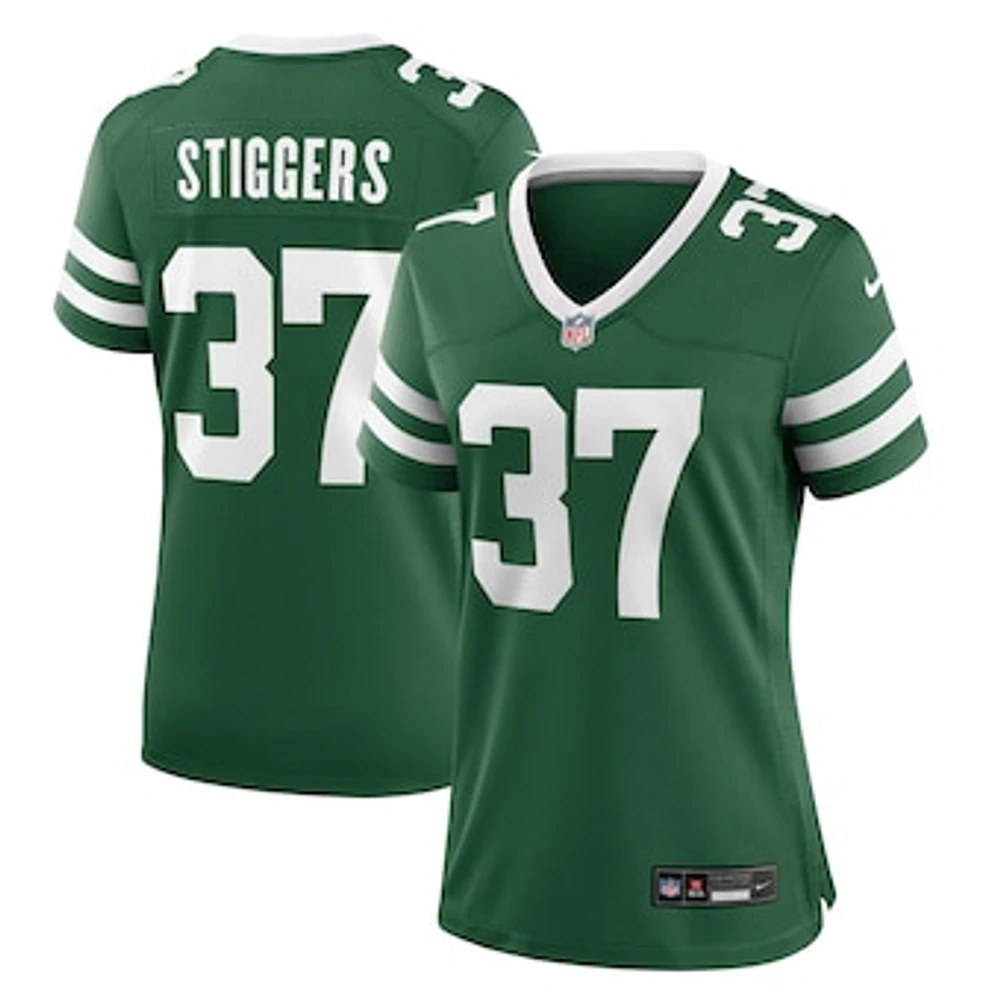 Women's Nike Qwan'tez Stiggers Legacy Green New York Jets Team Game Jersey