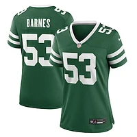 Women's Nike Zaire Barnes Legacy Green New York Jets Team Game Jersey