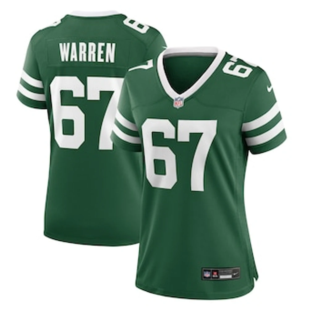 Women's Nike Carter Warren Legacy Green New York Jets Team Game Jersey