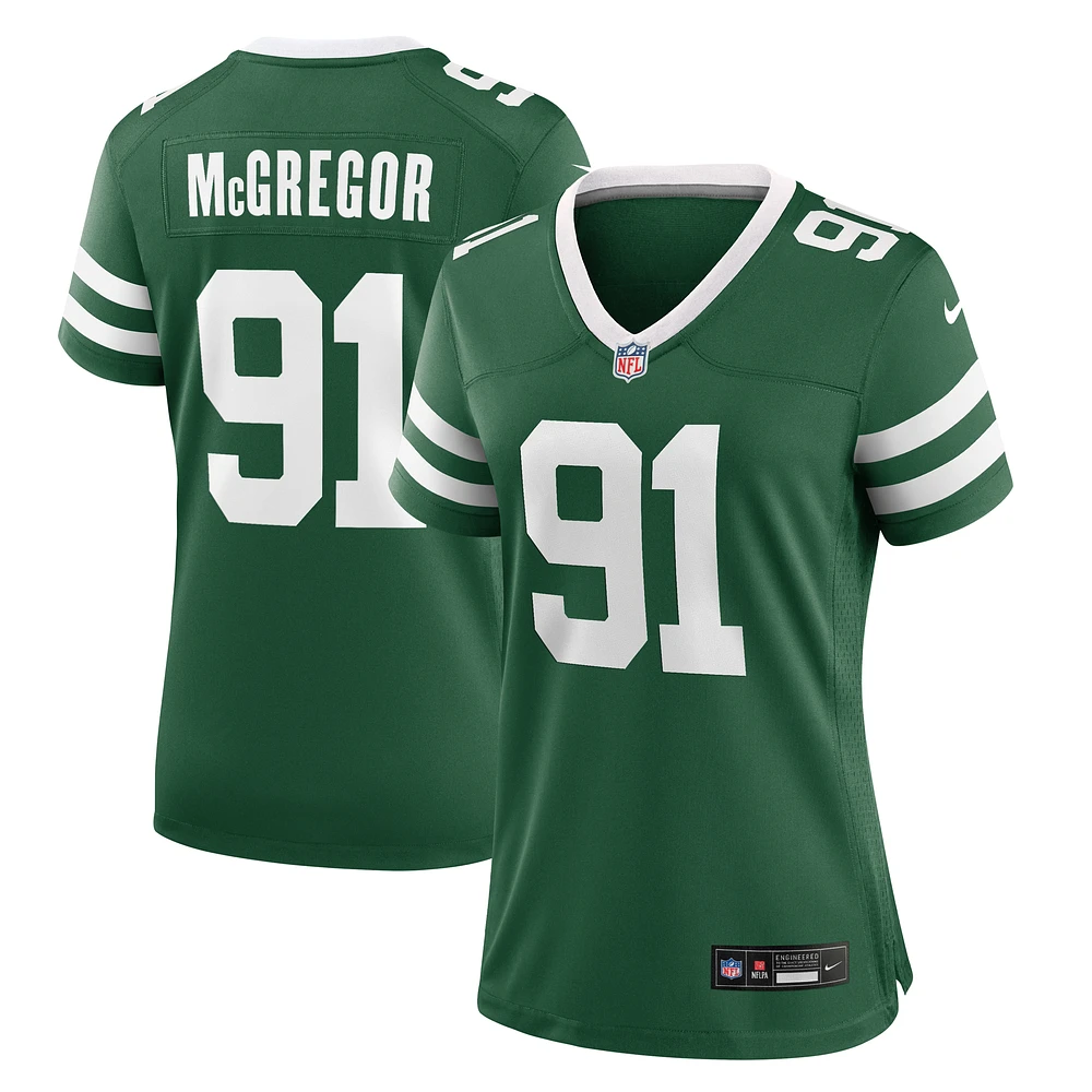 Women's Nike Braiden McGregor Legacy Green New York Jets Team Game Jersey