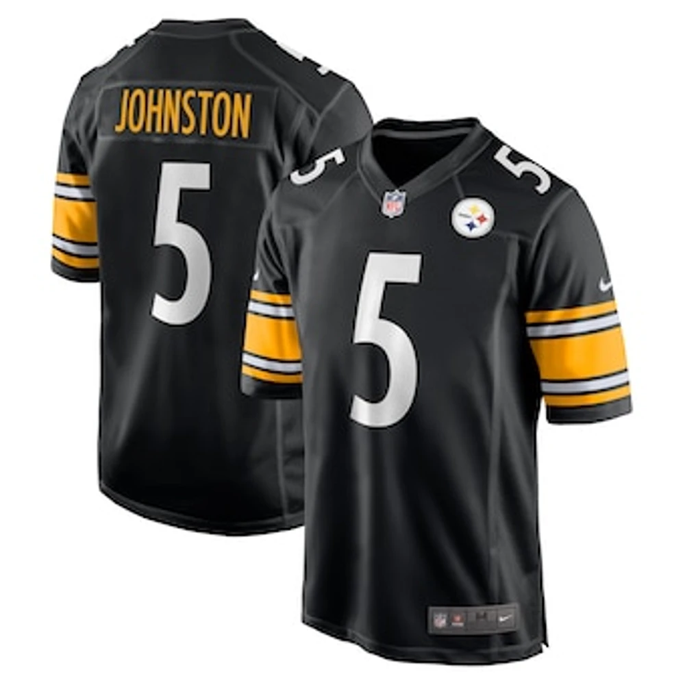 Men's Nike Cameron Johnston  Black Pittsburgh Steelers Game Jersey