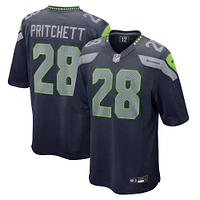 Men's Nike Nehemiah Pritchett  College Navy Seattle Seahawks Game Jersey