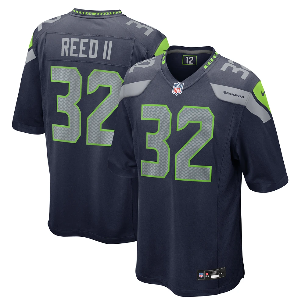 Men's Nike Jerrick Reed II  College Navy Seattle Seahawks Game Jersey