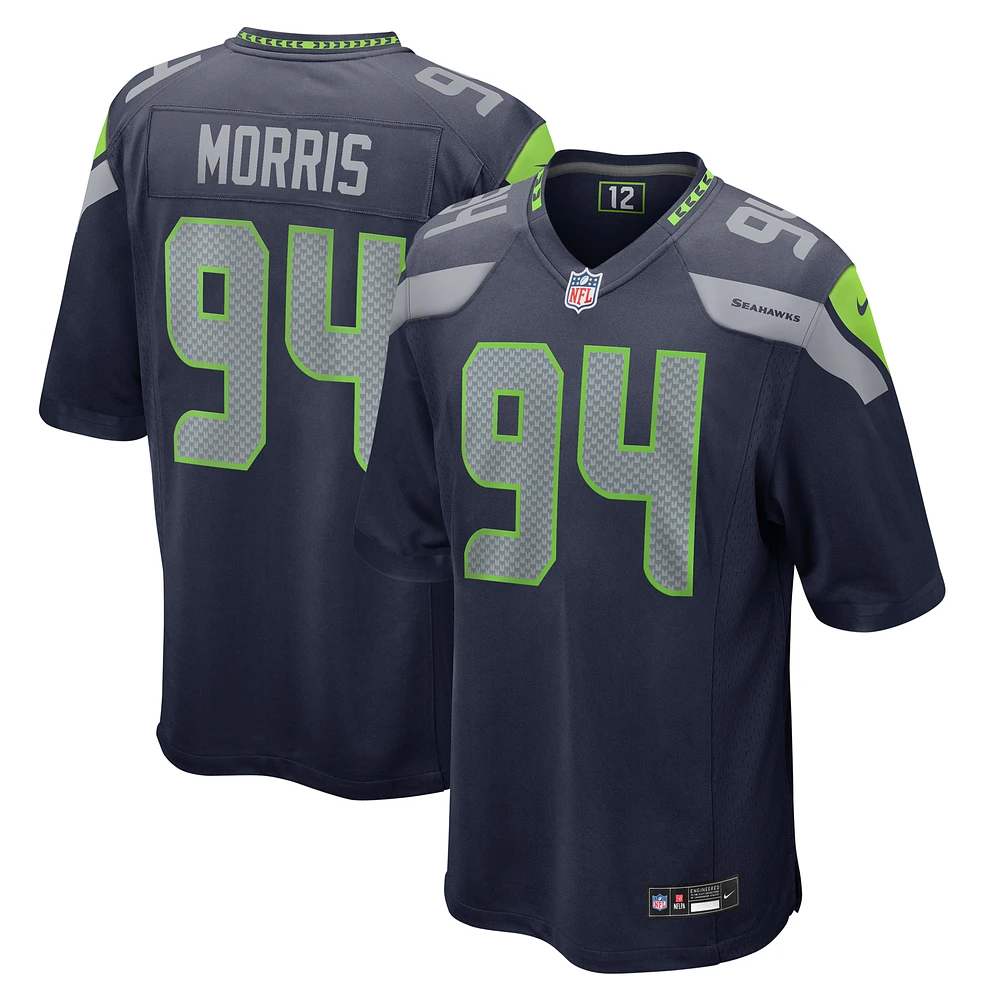 Men's Nike Mike Morris  College Navy Seattle Seahawks Game Jersey