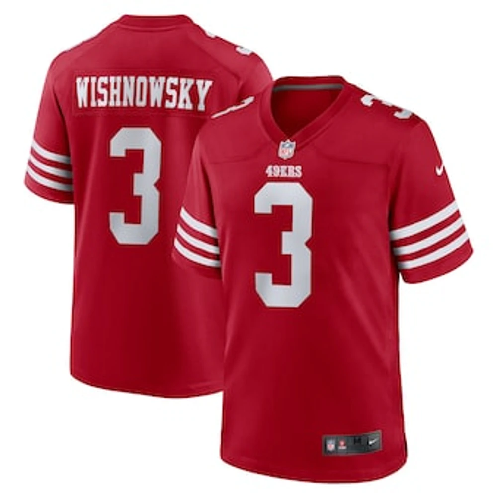 Men's Nike Mitch Wishnowsky  Scarlet San Francisco 49ers Game Jersey