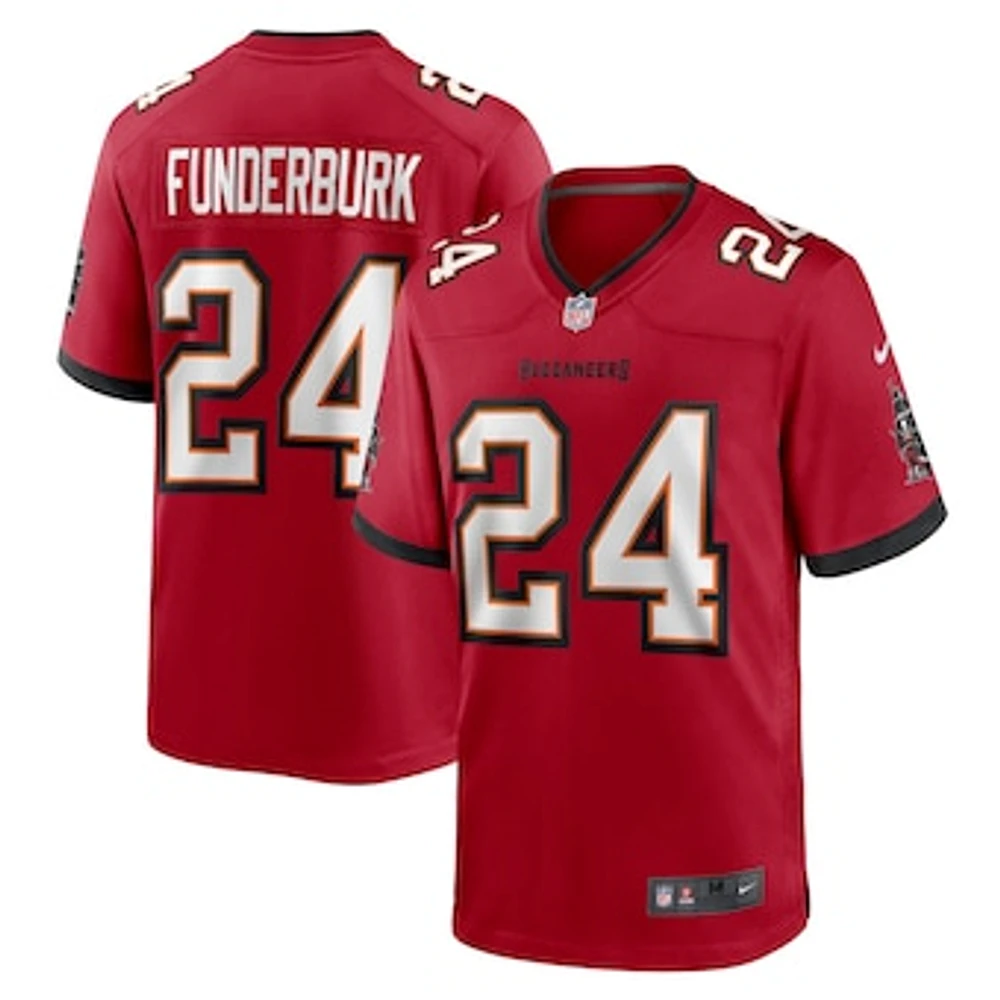 Men's Nike Tyrek Funderburk  Red Tampa Bay Buccaneers Game Jersey