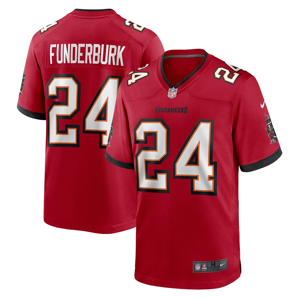 Men's Nike Tyrek Funderburk  Red Tampa Bay Buccaneers Game Jersey