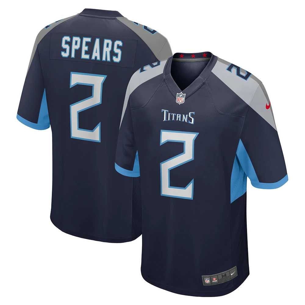 Men's Nike Tyjae Spears  Navy Tennessee Titans Game Jersey