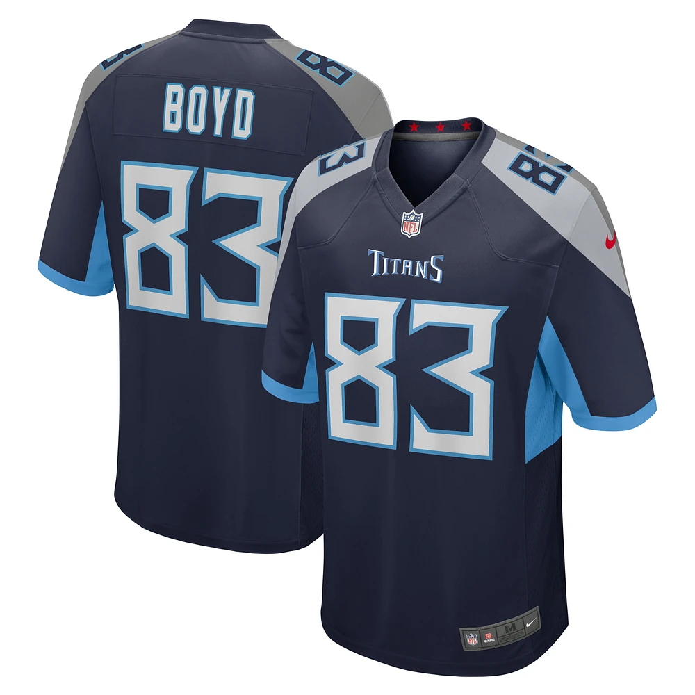 Men's Nike Tyler Boyd  Navy Tennessee Titans Game Jersey