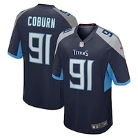 Men's Nike Keondre Coburn  Navy Tennessee Titans Game Jersey